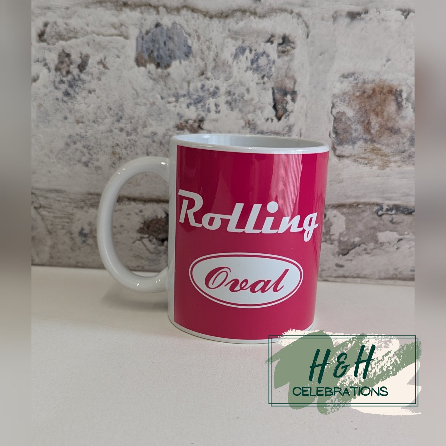 Rolling Oval Ceramic Mug