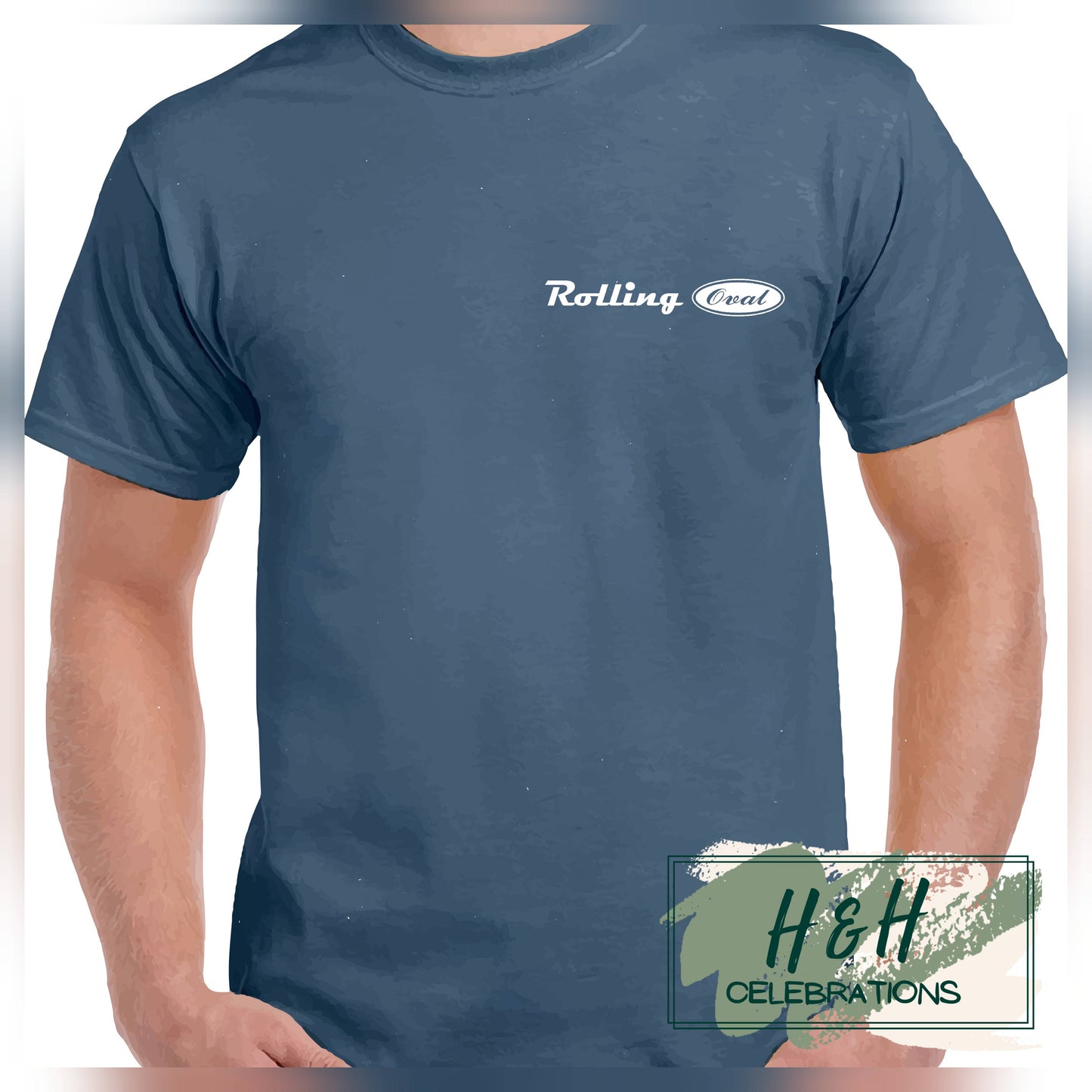 Rolling Oval T-Shirt For Kids - Indigo