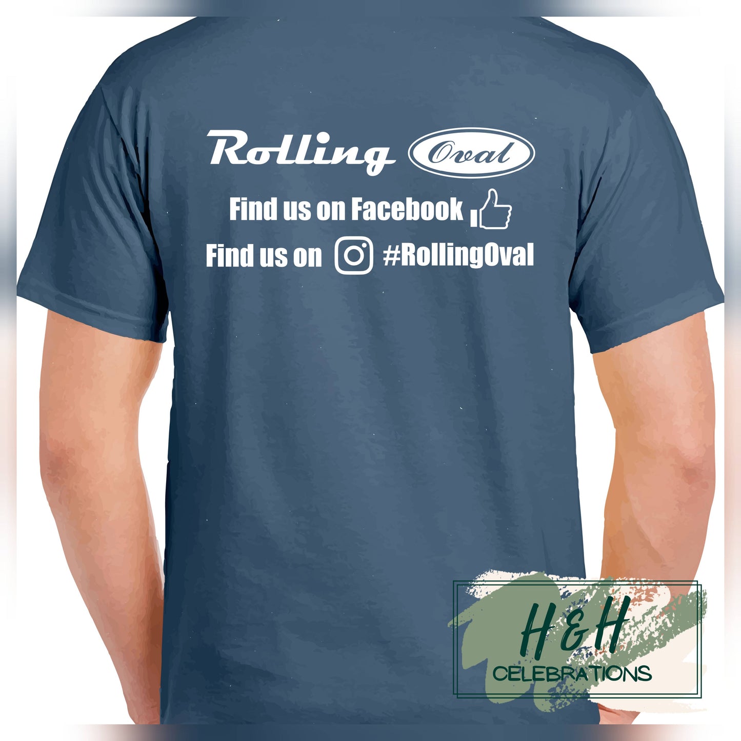 Rolling Oval T-Shirt For Kids - Indigo