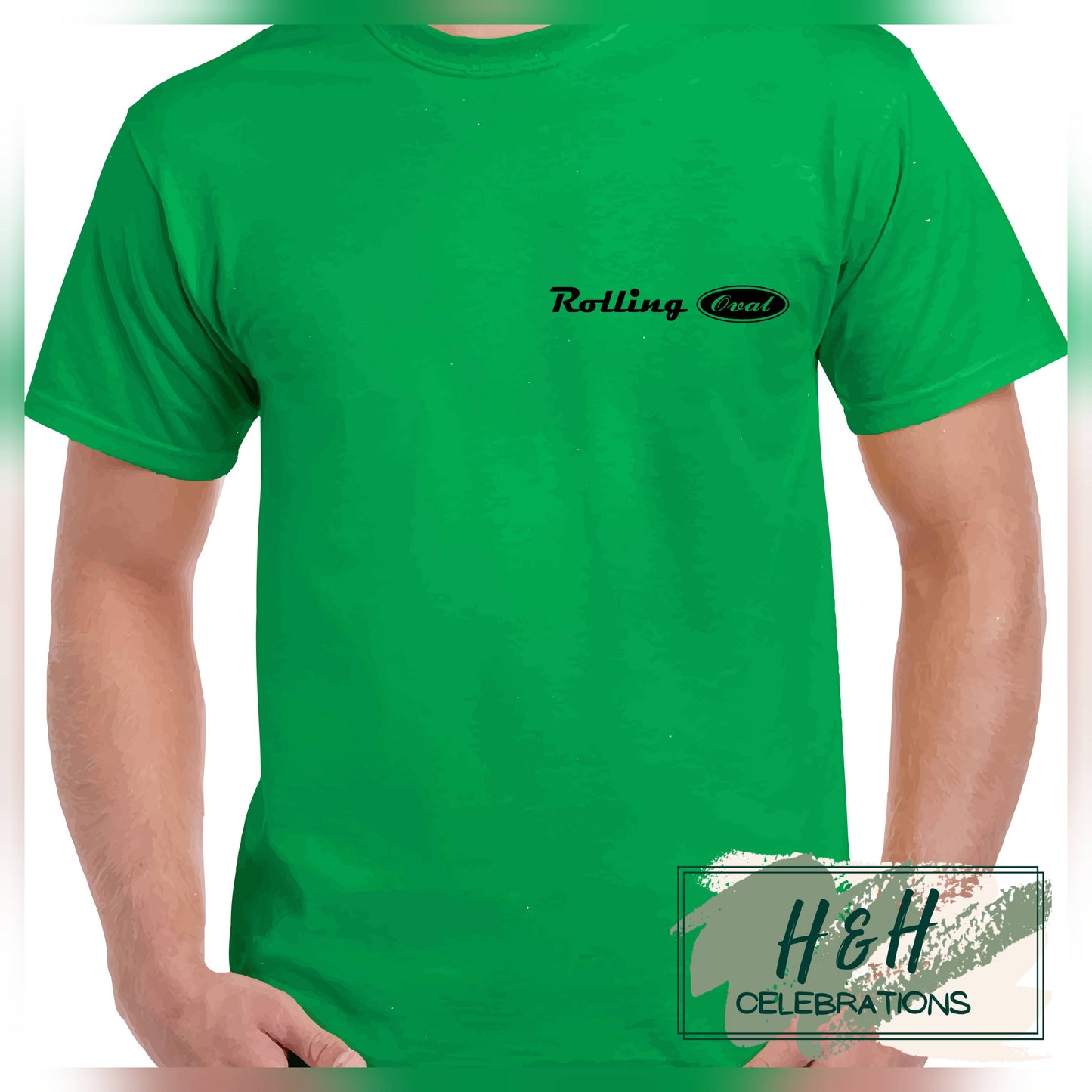 Rolling Oval T-Shirt For Kids - Irish Green