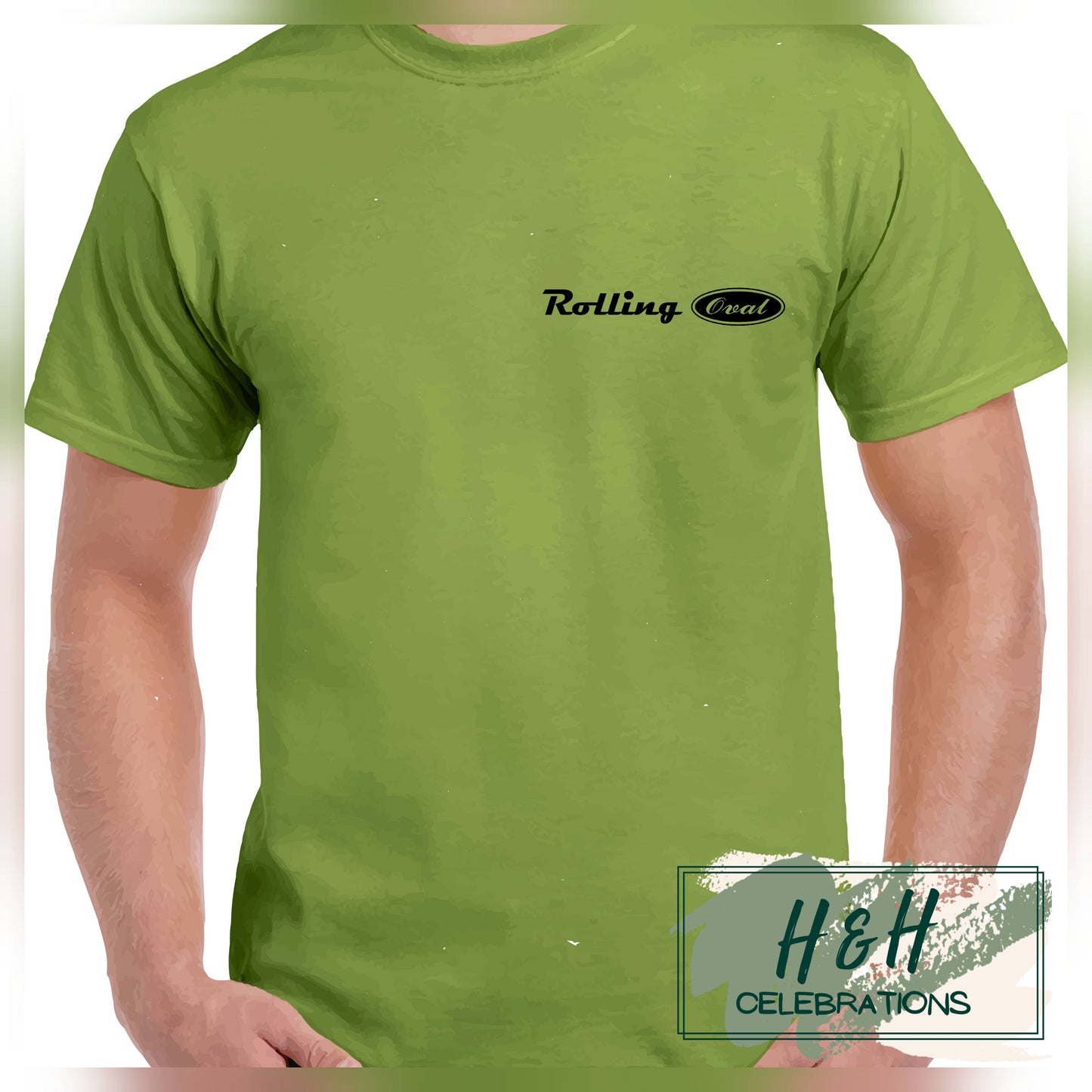 Rolling Oval T-Shirt For Kids - Kiwi