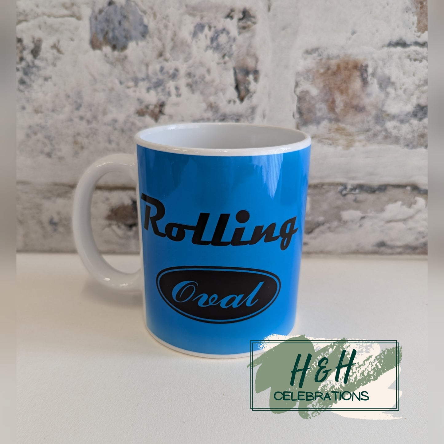 Rolling Oval Ceramic Mug