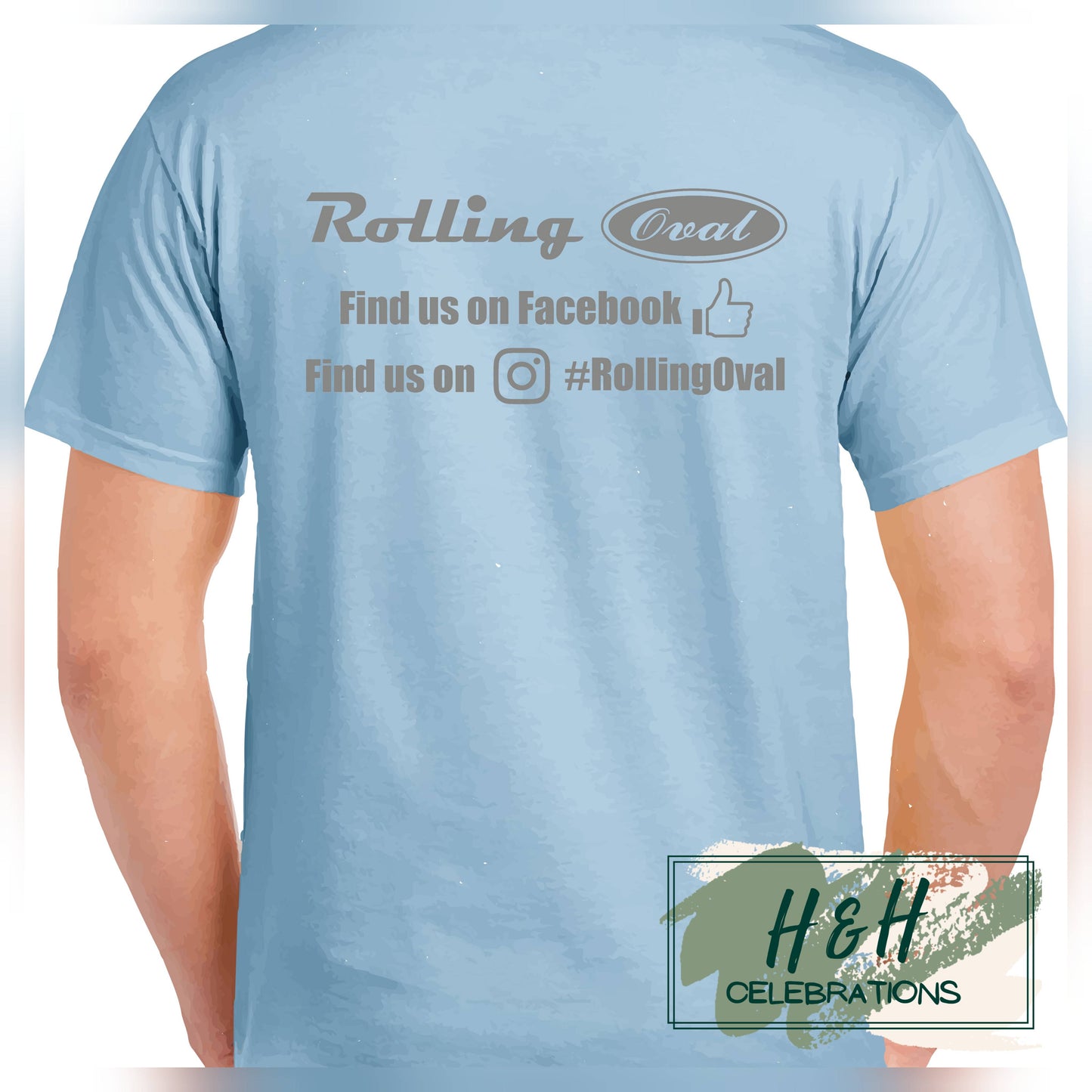 Rolling Oval T-Shirt For Kids - Light Blue