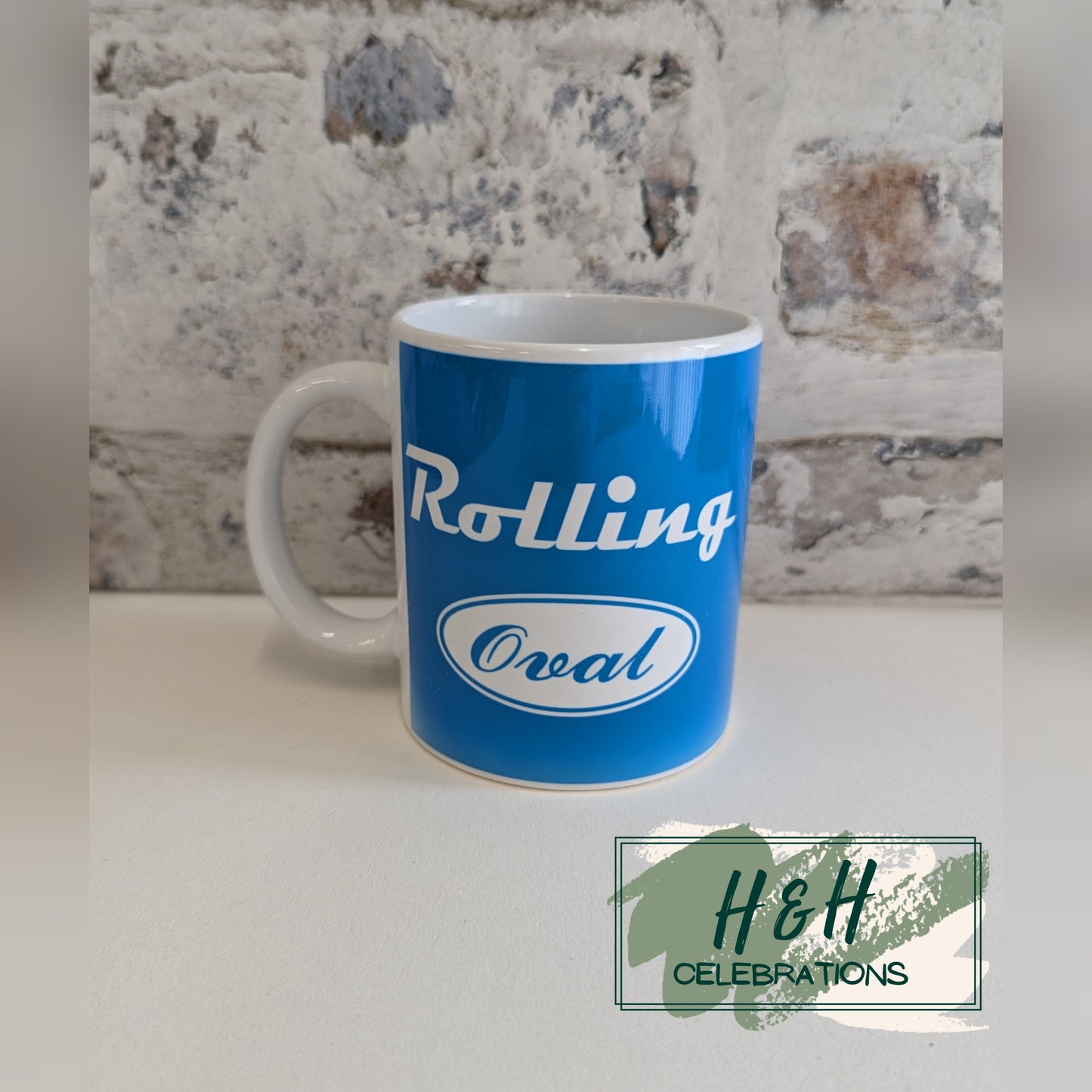 Rolling Oval Ceramic Mug
