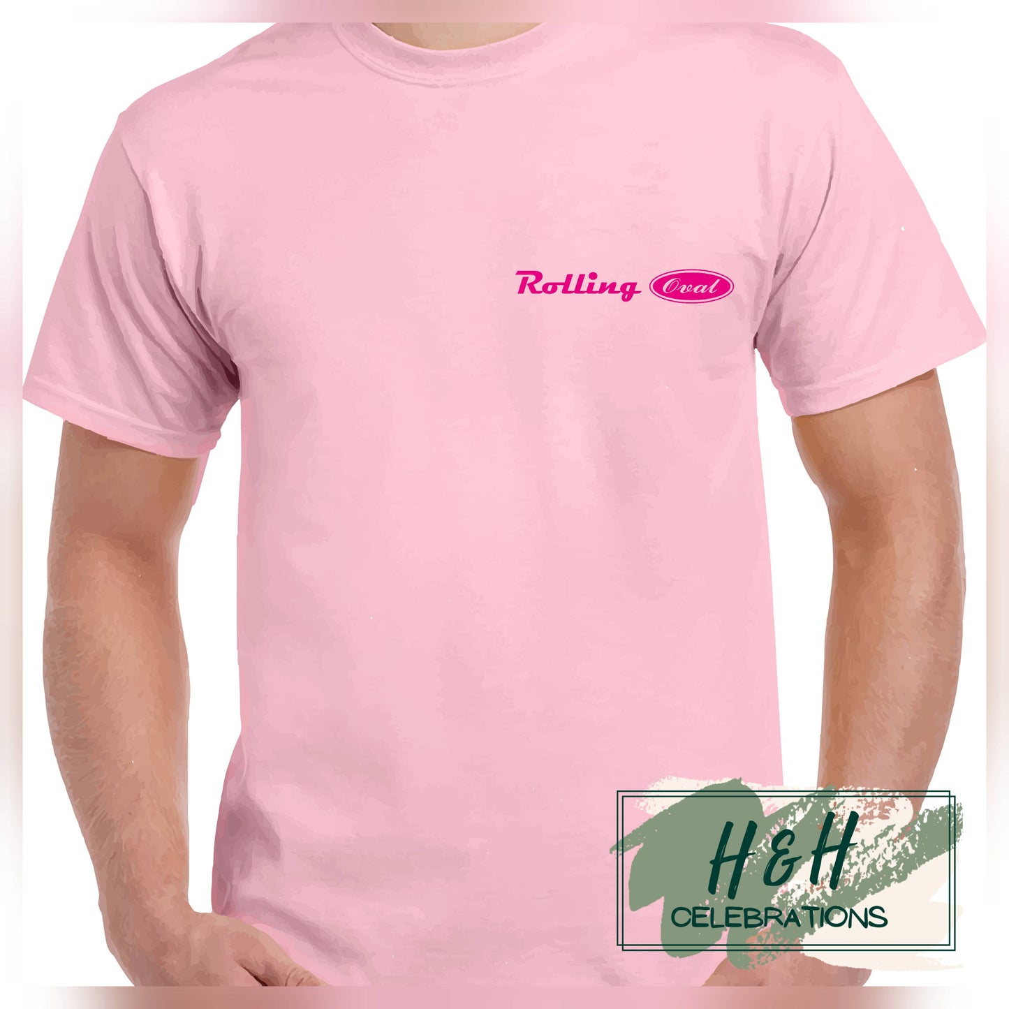 Rolling Oval T-Shirt For Kids - Light Pink