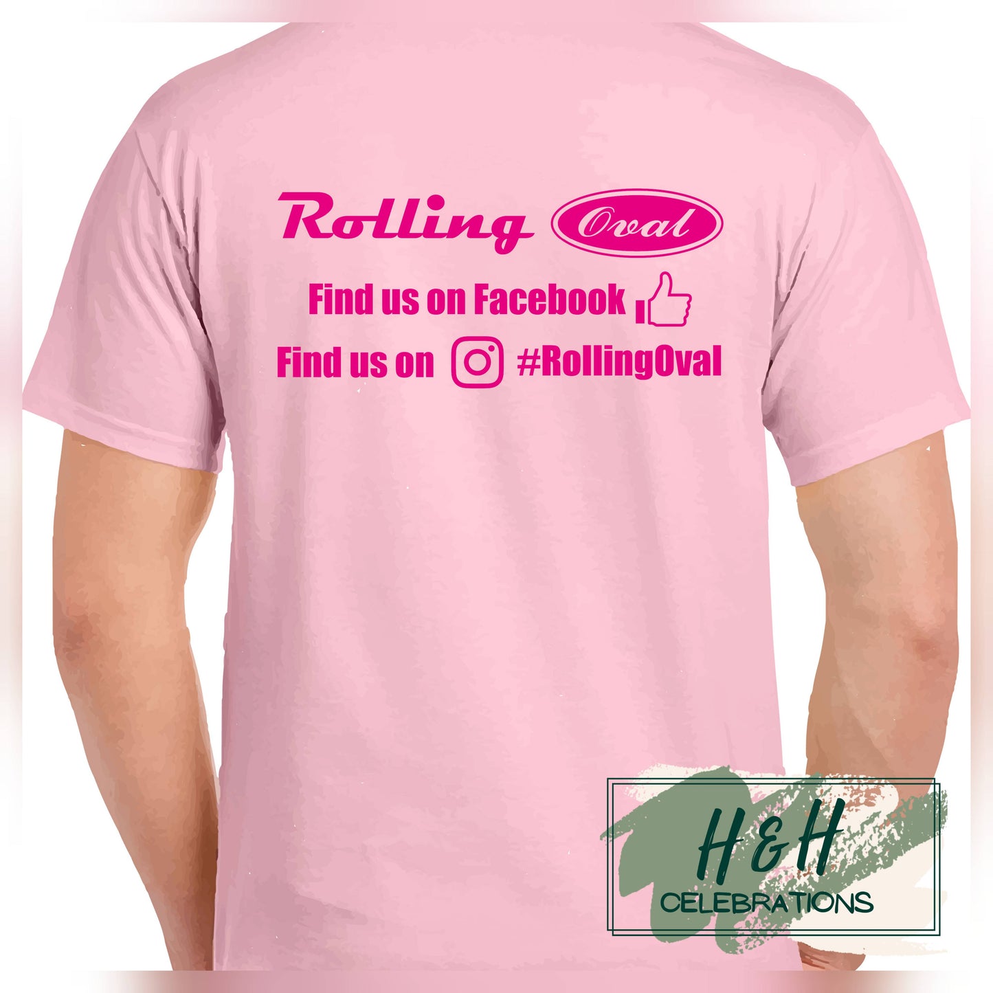 Rolling Oval T-Shirt For Kids - Light Pink