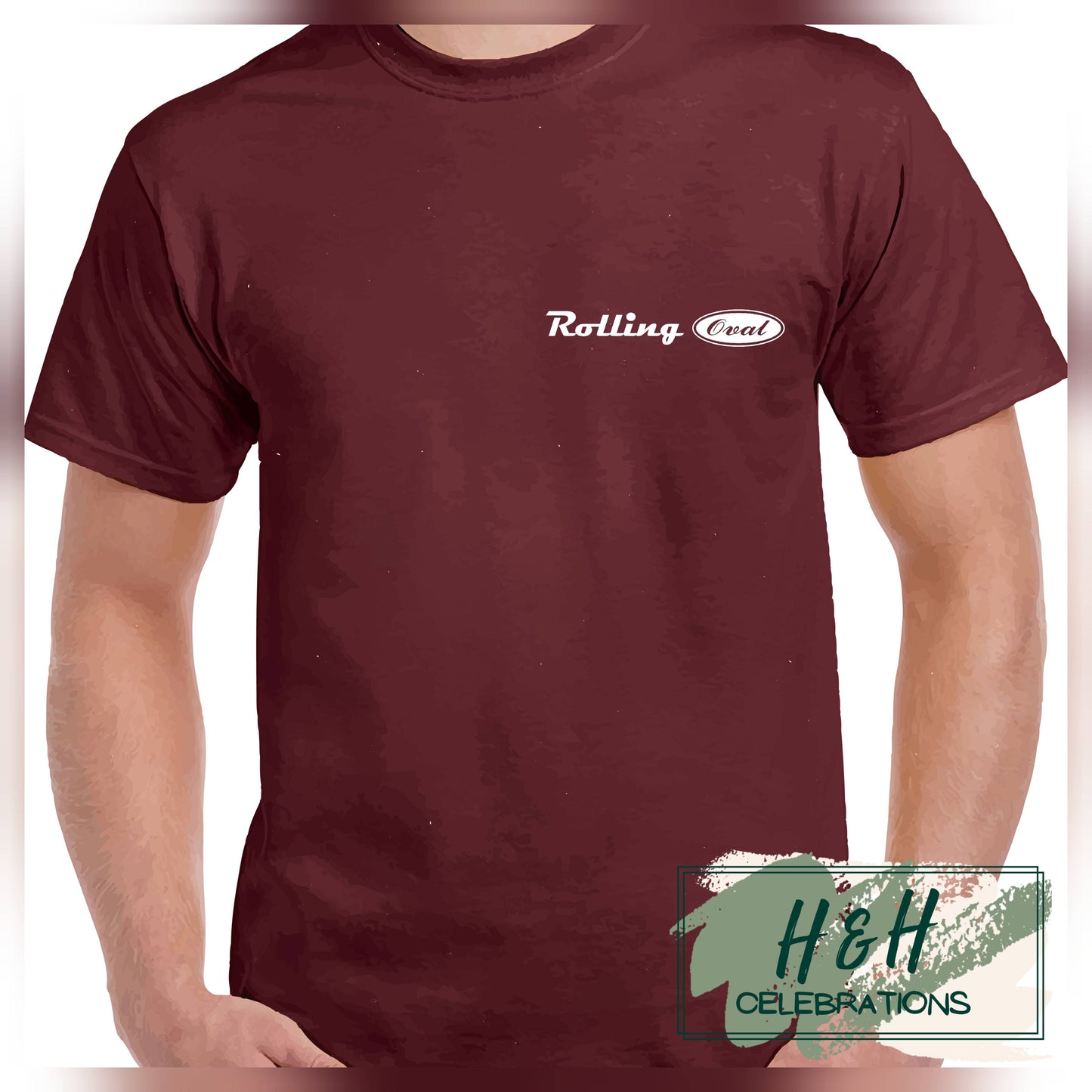 Rolling Oval T-Shirt For Kids - Maroon