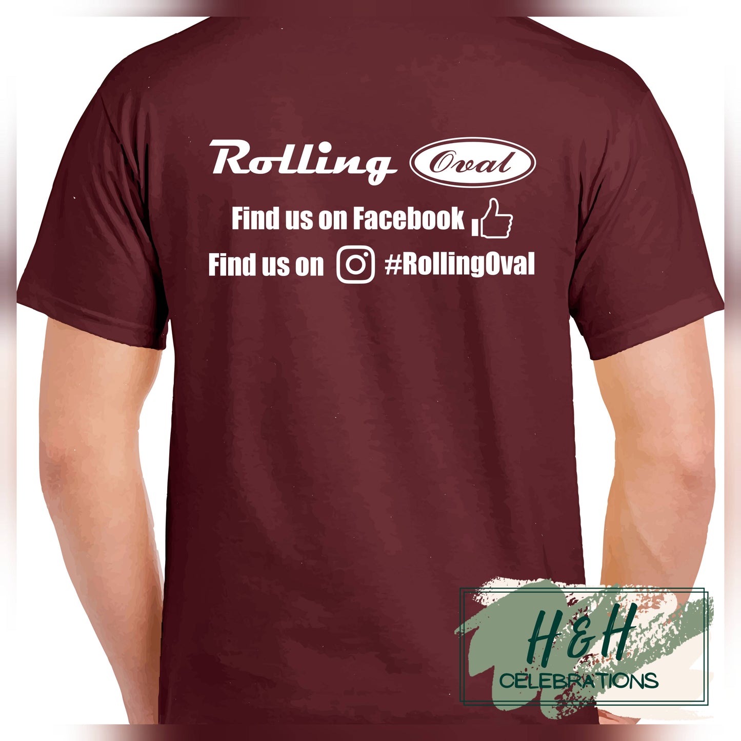 Rolling Oval T-Shirt For Kids - Maroon