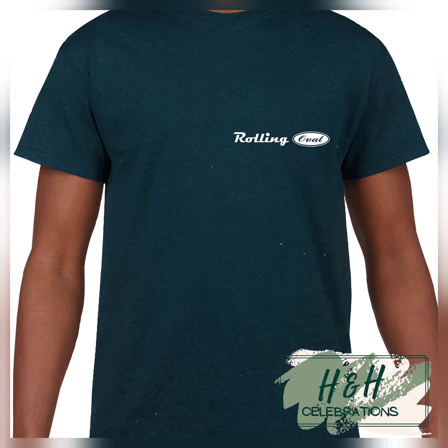 Rolling Oval T-Shirt For Adults - Midnight