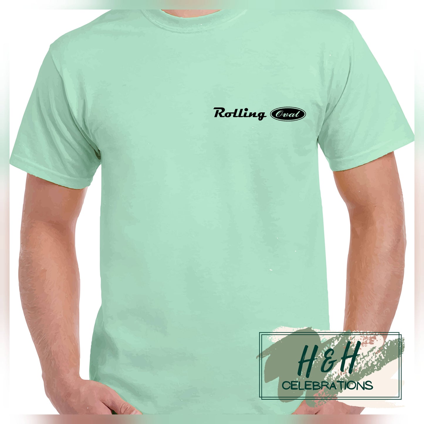 Rolling Oval T-Shirt For Kids - Mint