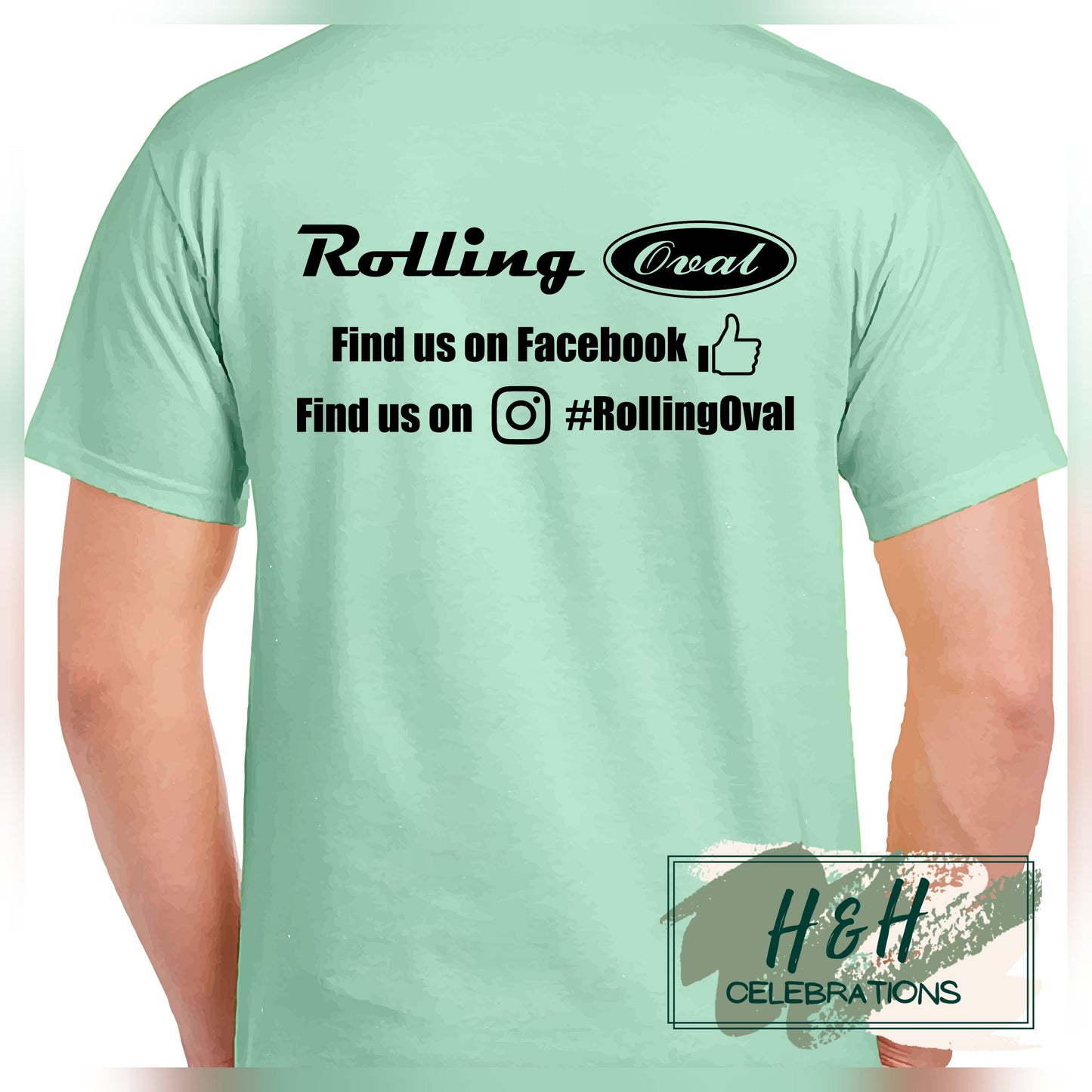 Rolling Oval T-Shirt For Kids - Mint