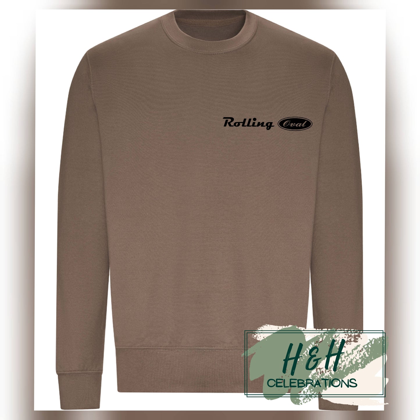 Rolling Oval Sweatshirt For Adults - Mocha