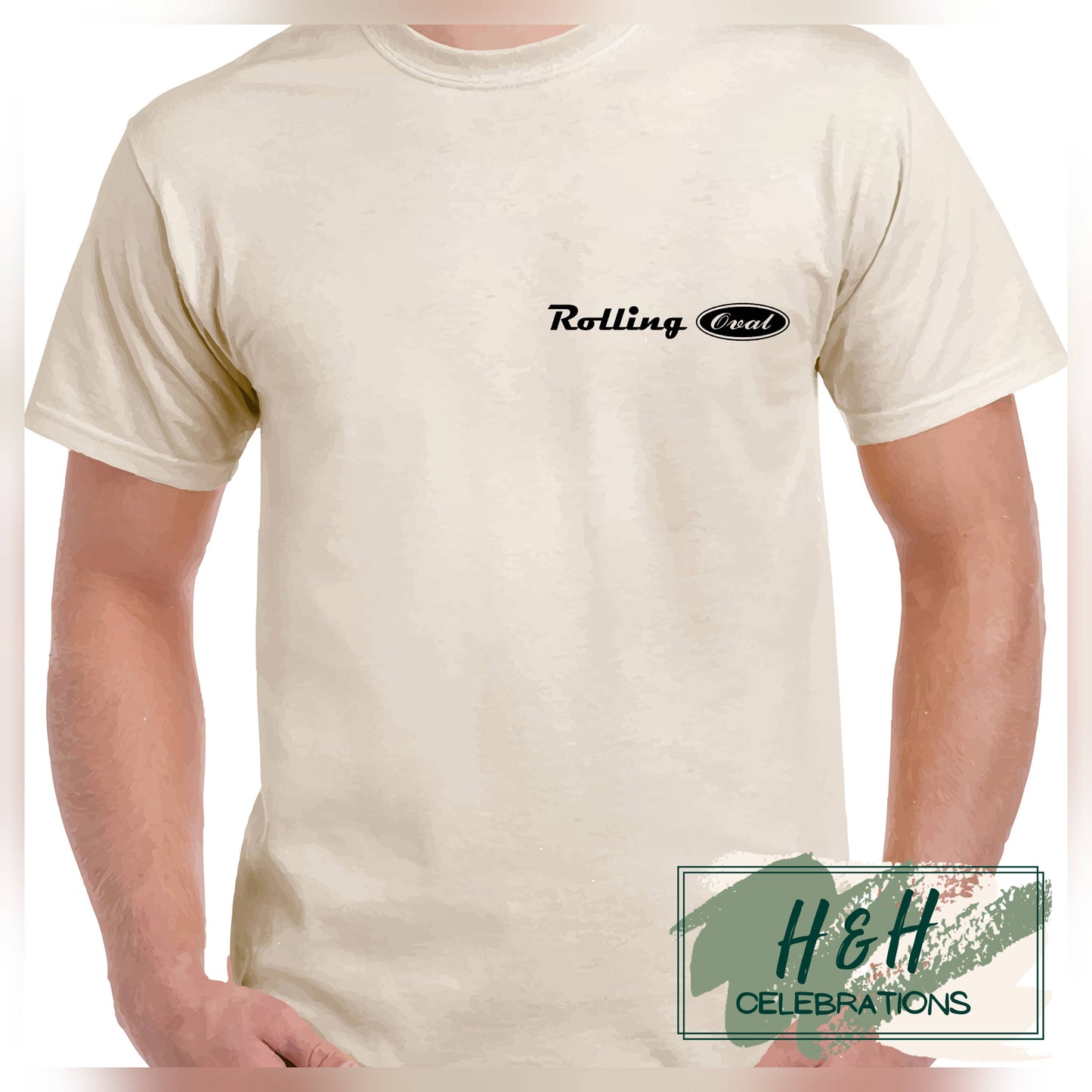 Rolling Oval T-Shirt For Kids - Natural
