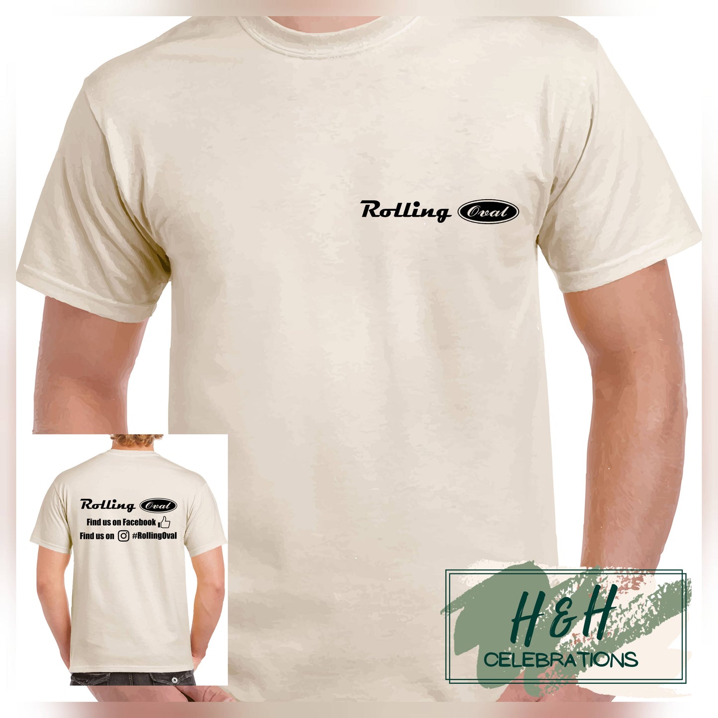 Rolling Oval T-Shirt For Kids - Natural