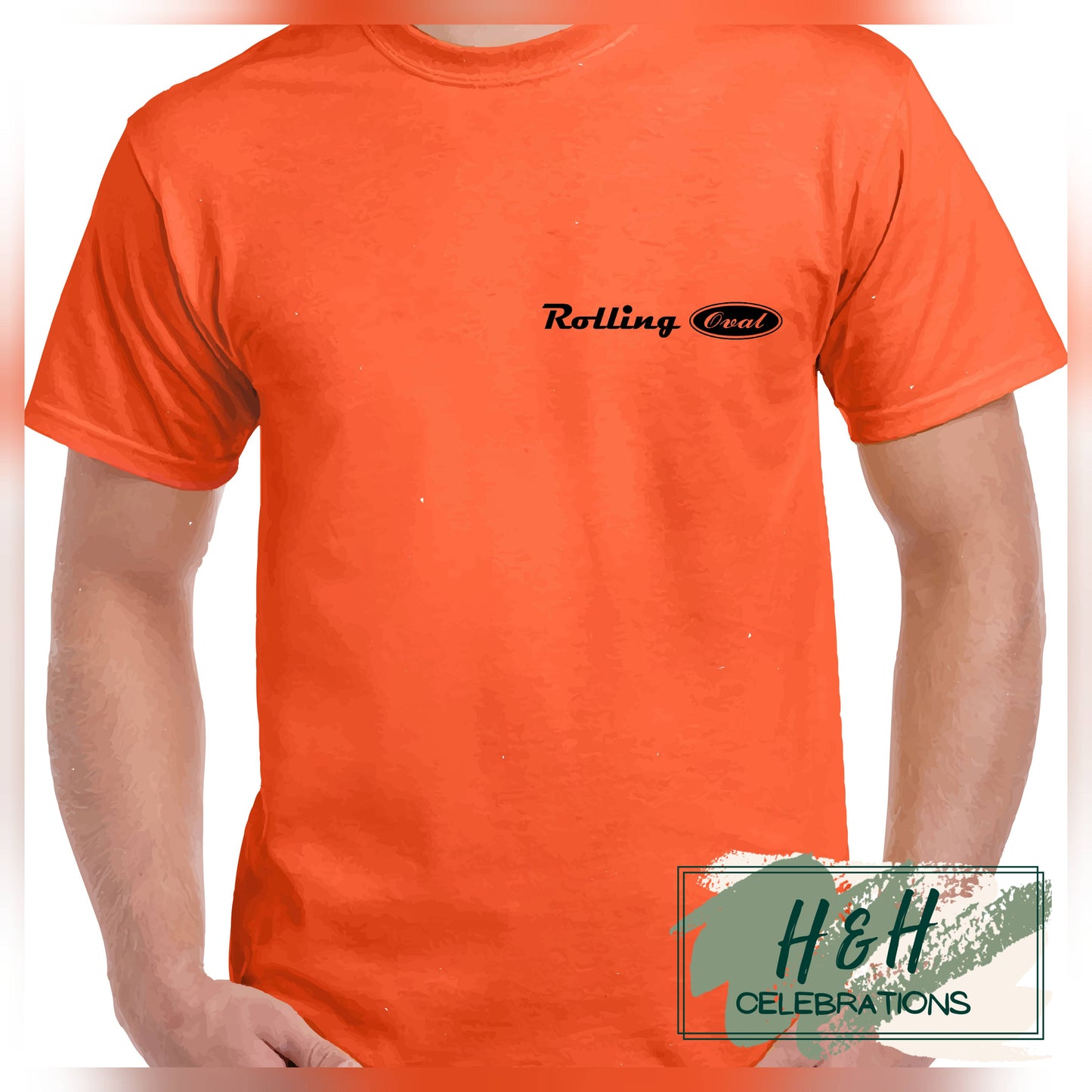 Rolling Oval T-Shirt For Kids - Orange