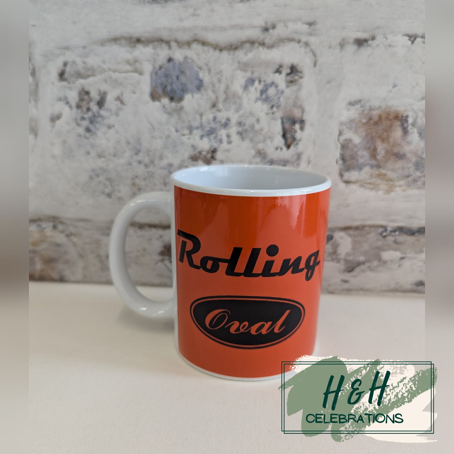 Rolling Oval Ceramic Mug
