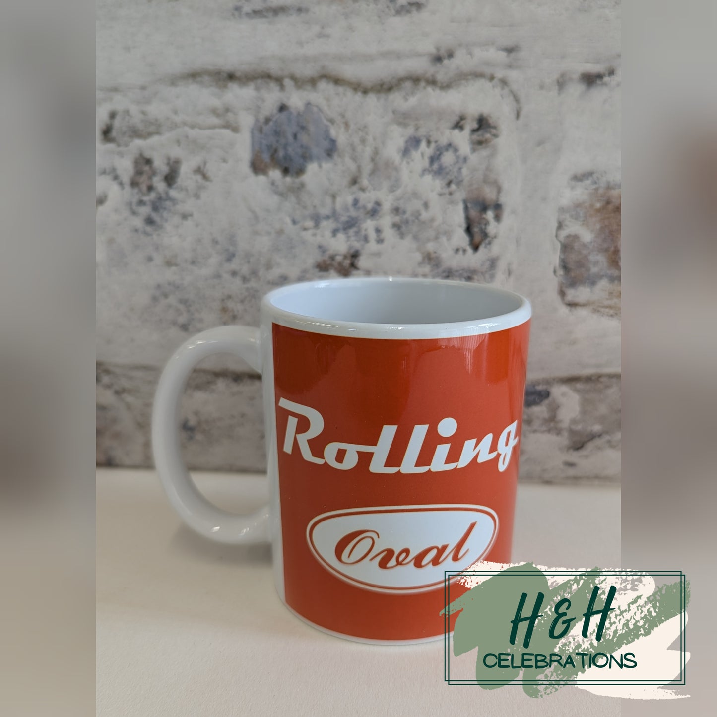 Rolling Oval Ceramic Mug