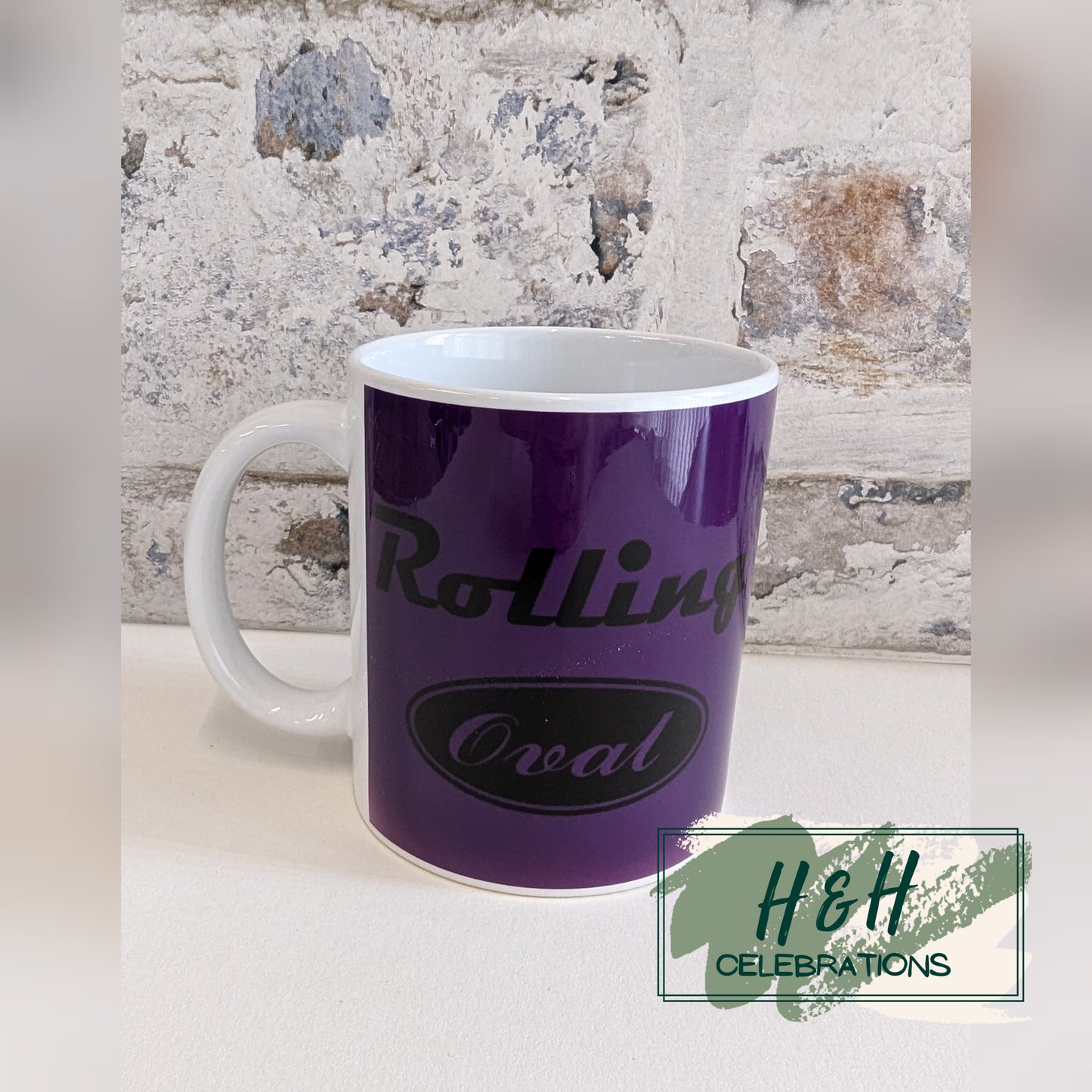 Rolling Oval Ceramic Mug