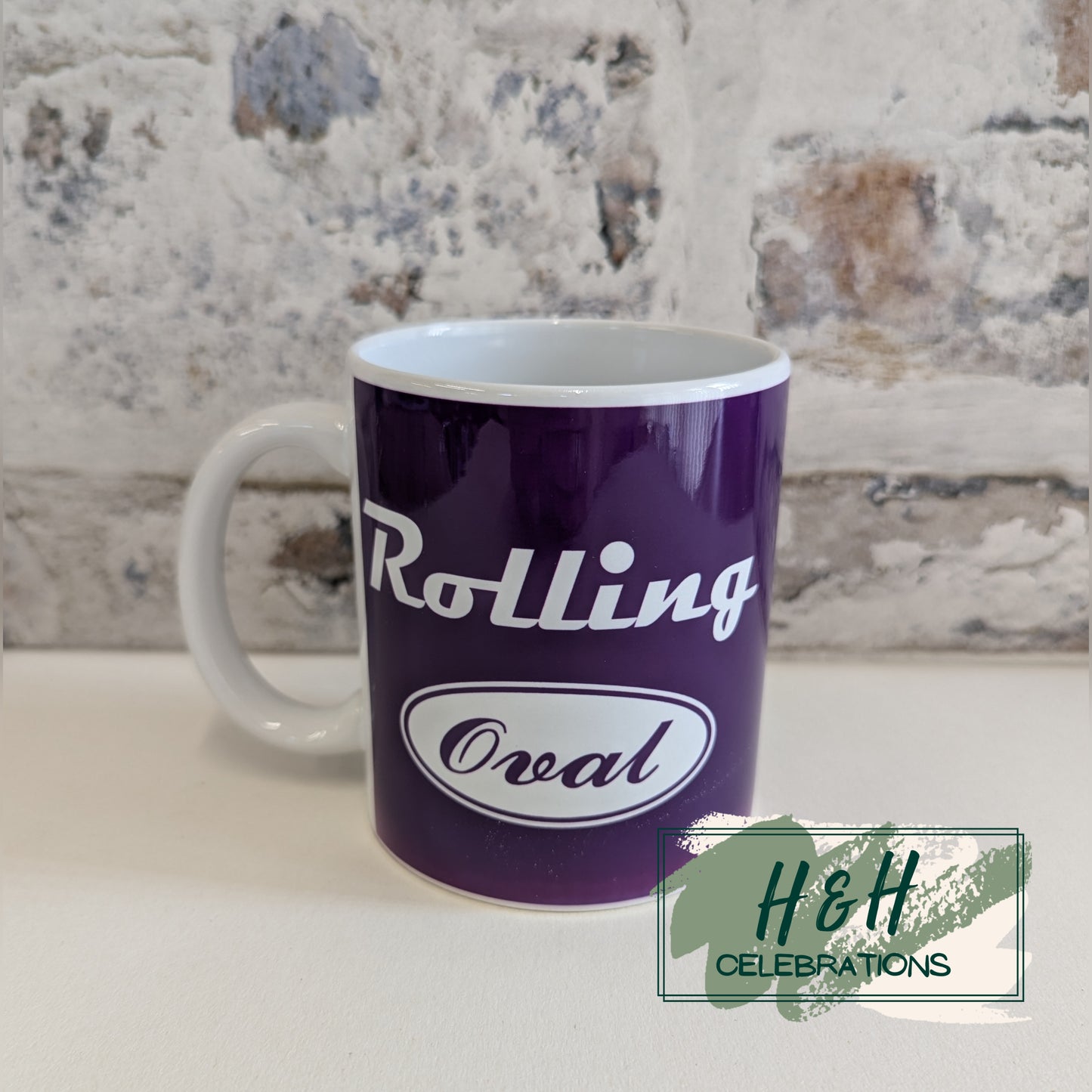Rolling Oval Ceramic Mug