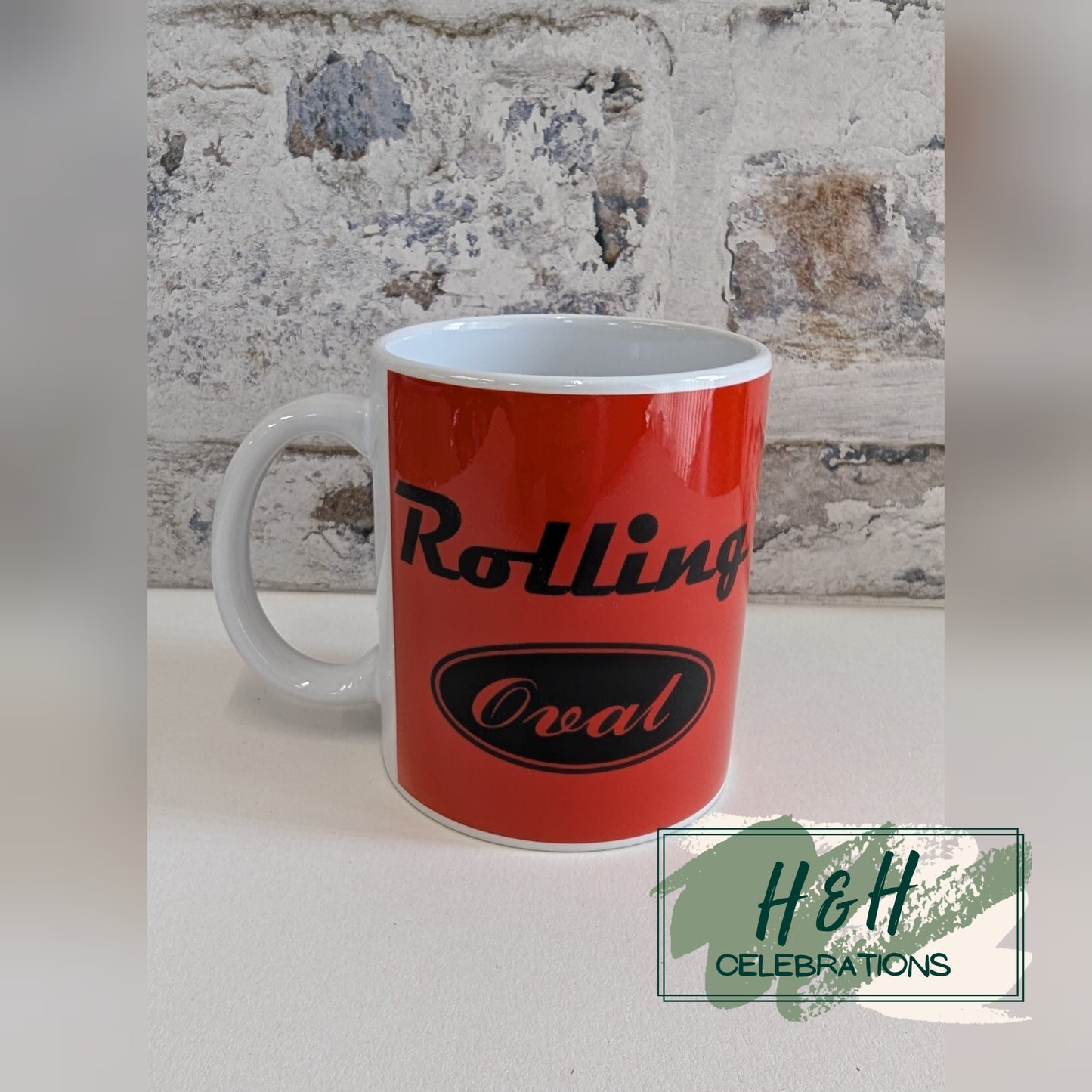 Rolling Oval Ceramic Mug
