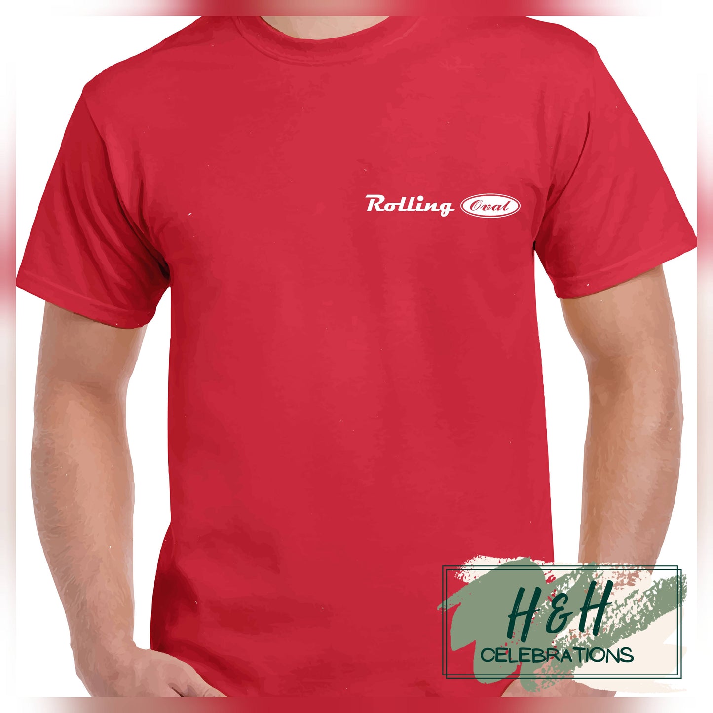 Rolling Oval T-Shirt For Kids - Red