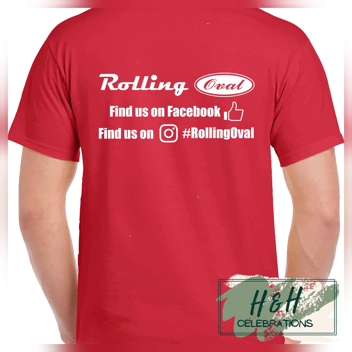 Rolling Oval T-Shirt For Kids - Red