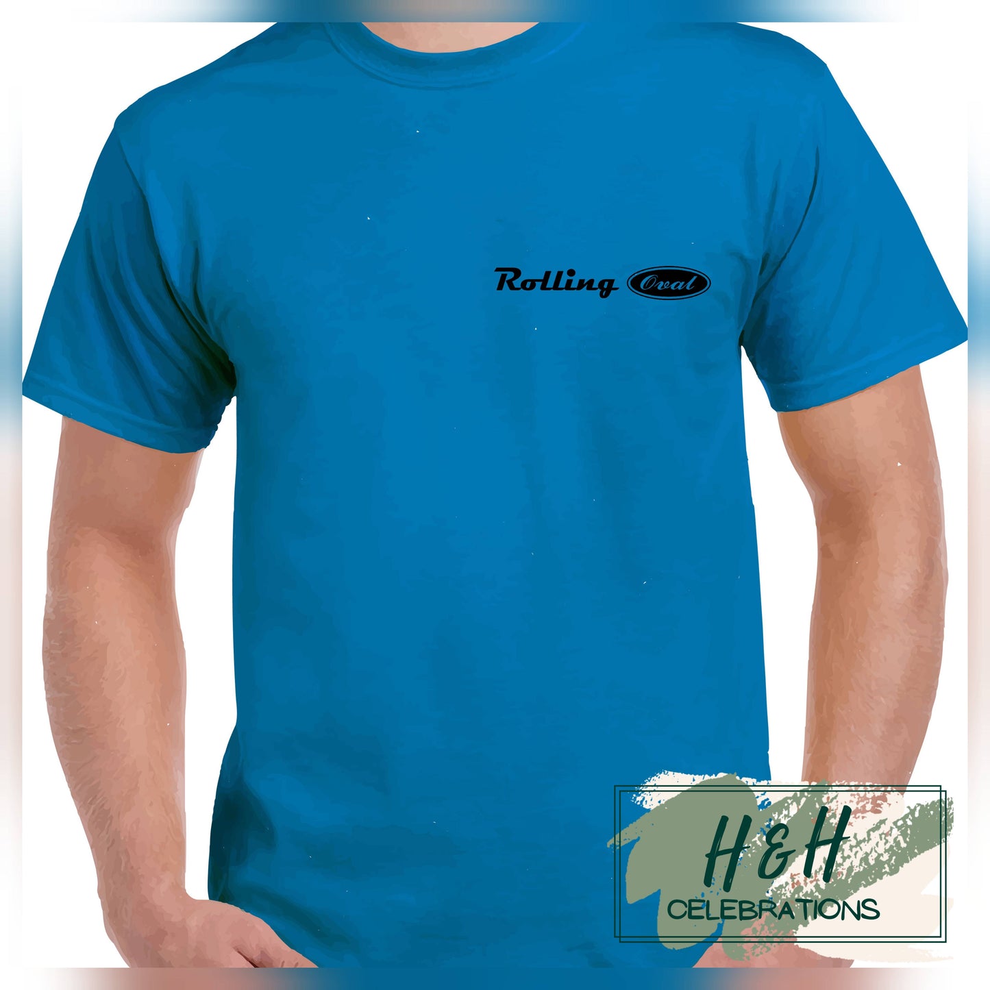 Rolling Oval T-Shirt For Kids - Sapphire Blue