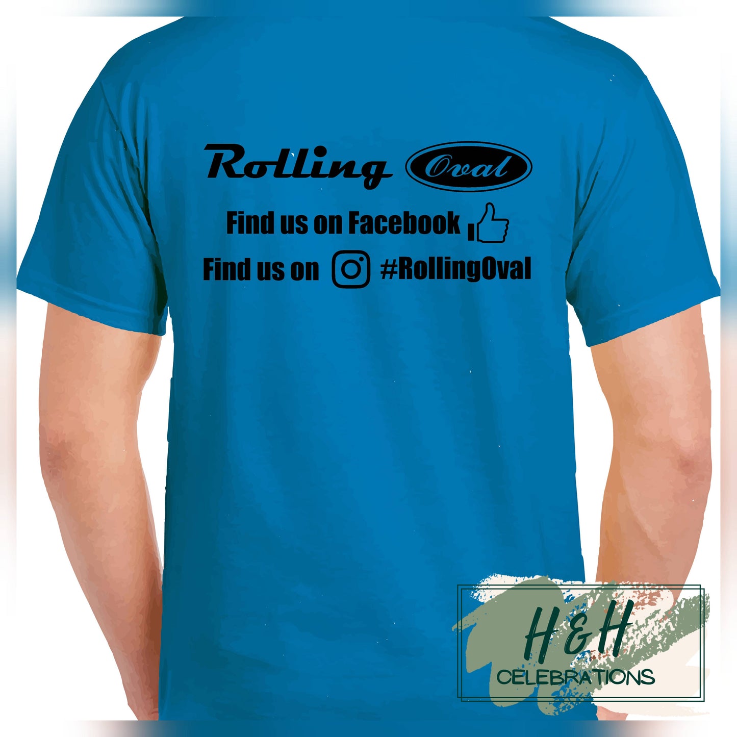 Rolling Oval T-Shirt For Kids - Sapphire Blue
