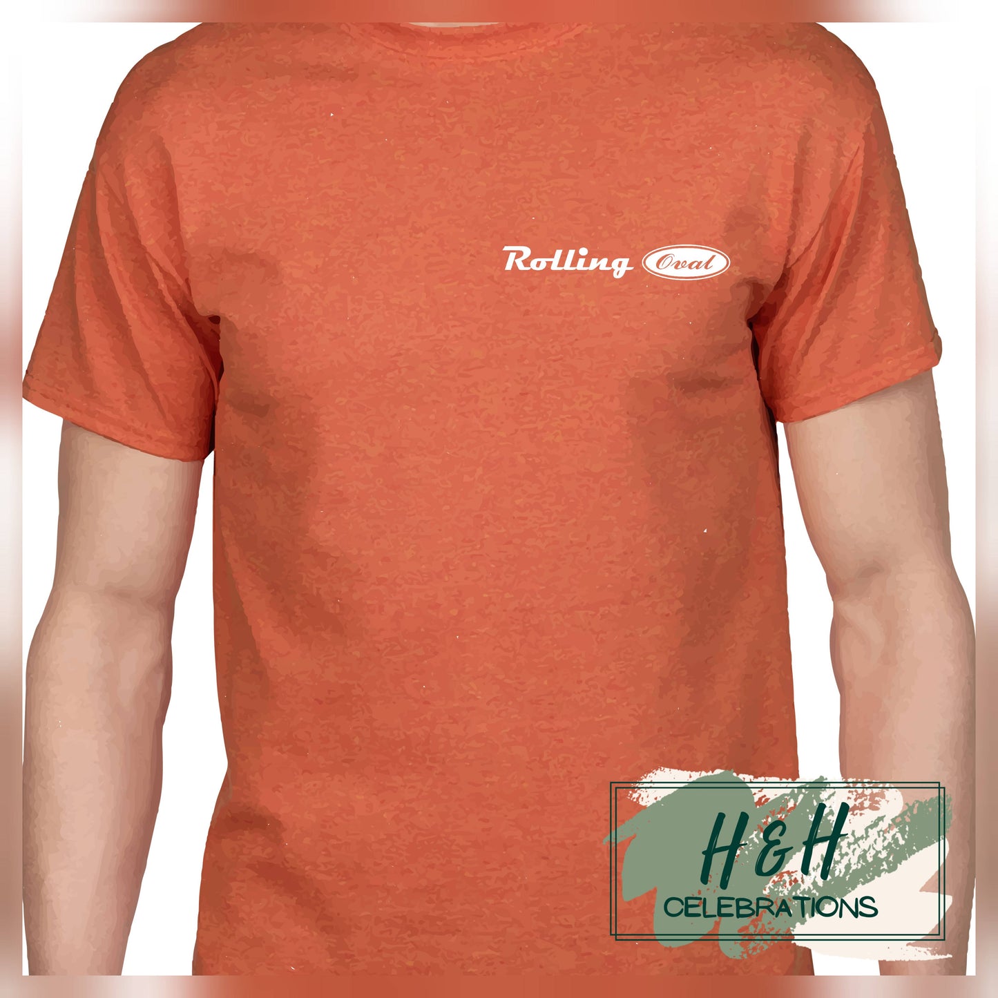 Rolling Oval T-Shirt For Adults - Sunset