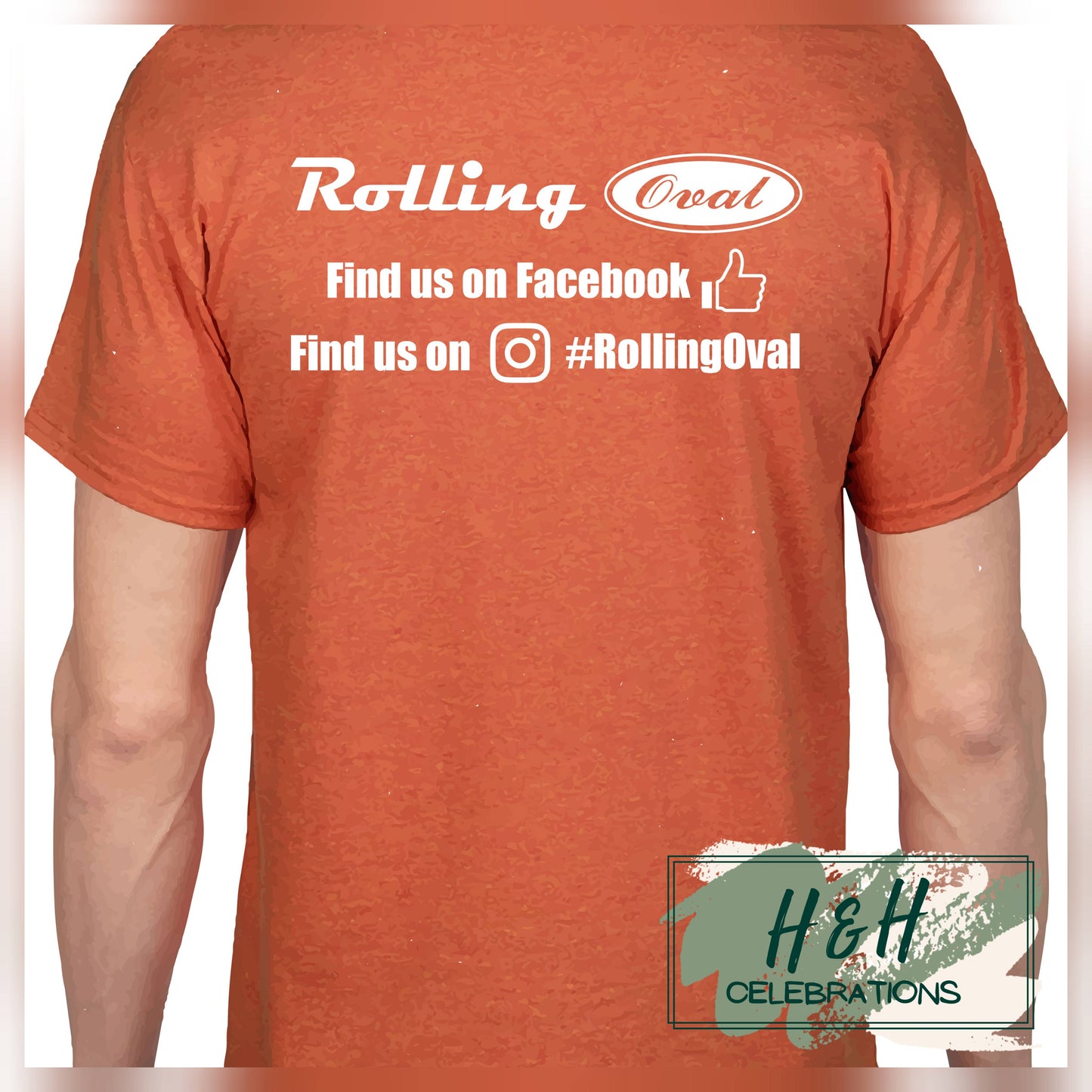 Rolling Oval T-Shirt For Adults - Sunset