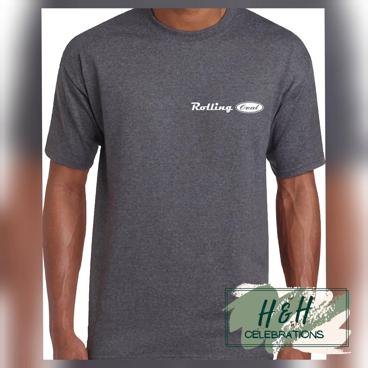 Rolling Oval T-Shirt For Adults - Tweed