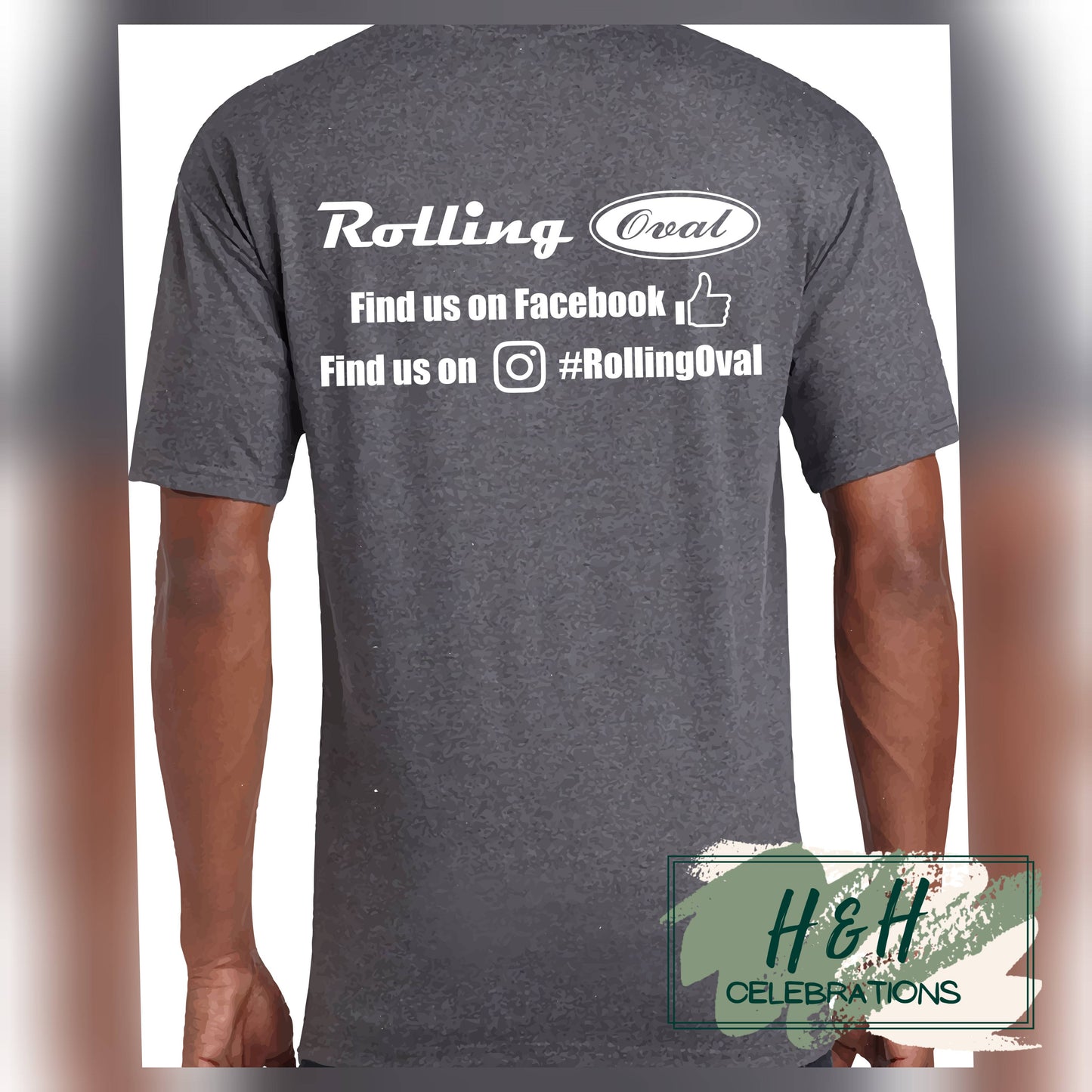 Rolling Oval T-Shirt For Adults - Tweed