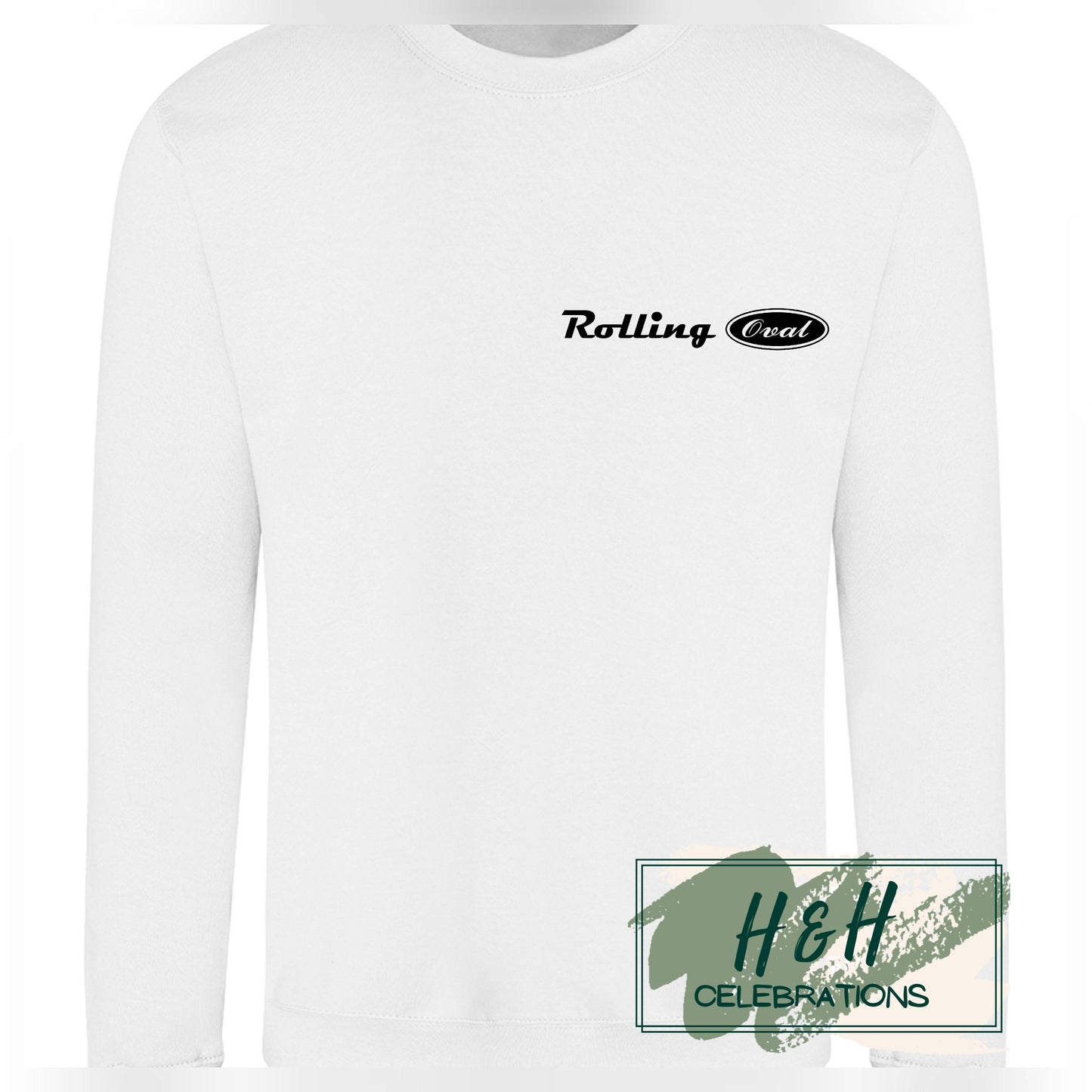 Rolling Oval Sweatshirt For Kids - Arctic White