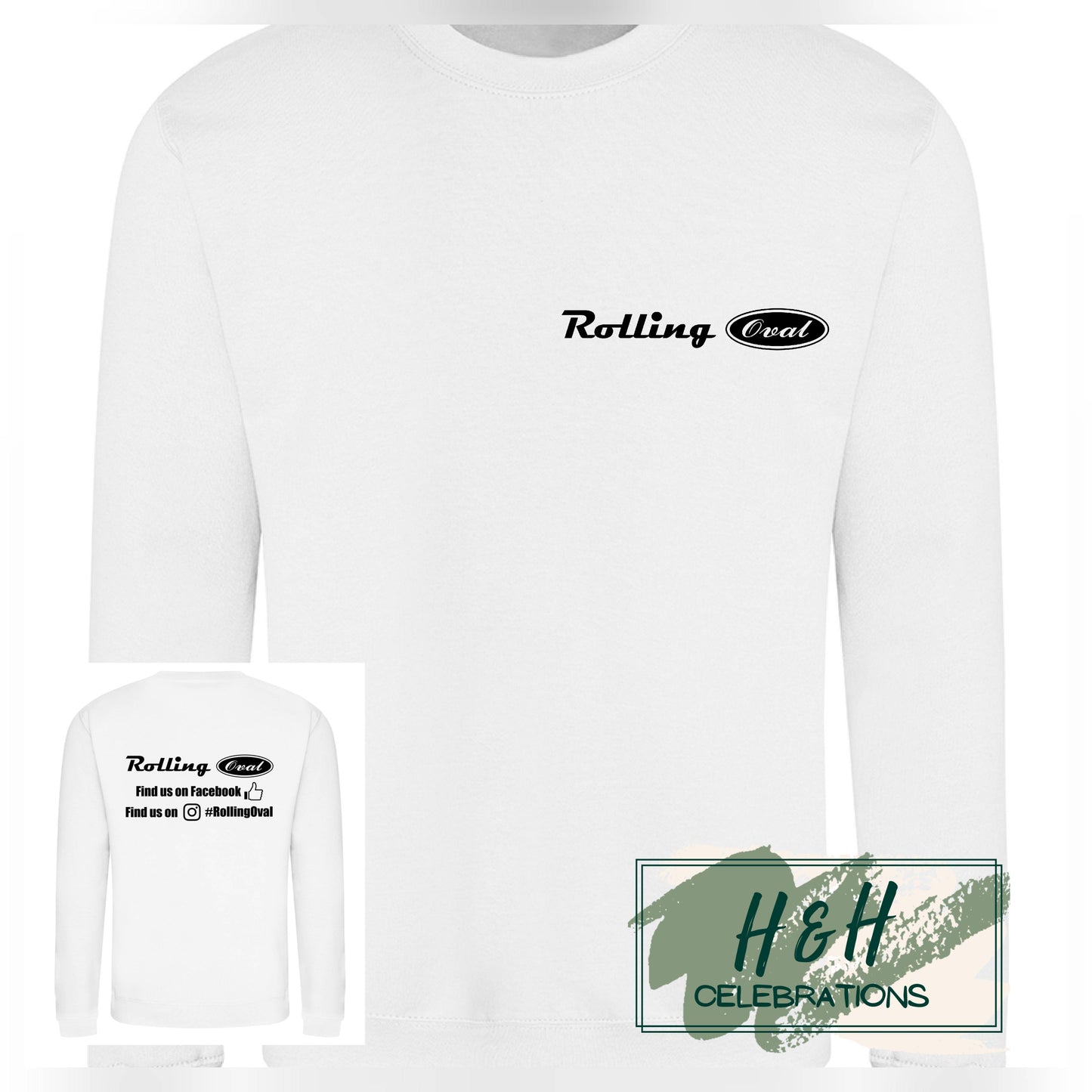 Rolling Oval Sweatshirt For Kids - Arctic White