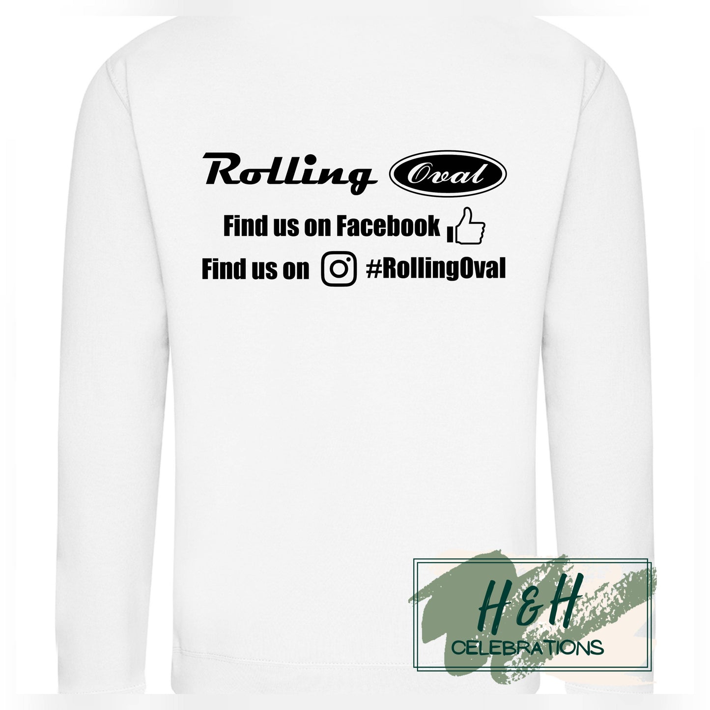 Rolling Oval Sweatshirt For Kids - Arctic White