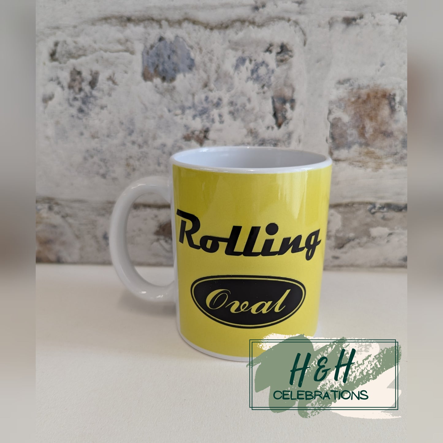 Rolling Oval Ceramic Mug