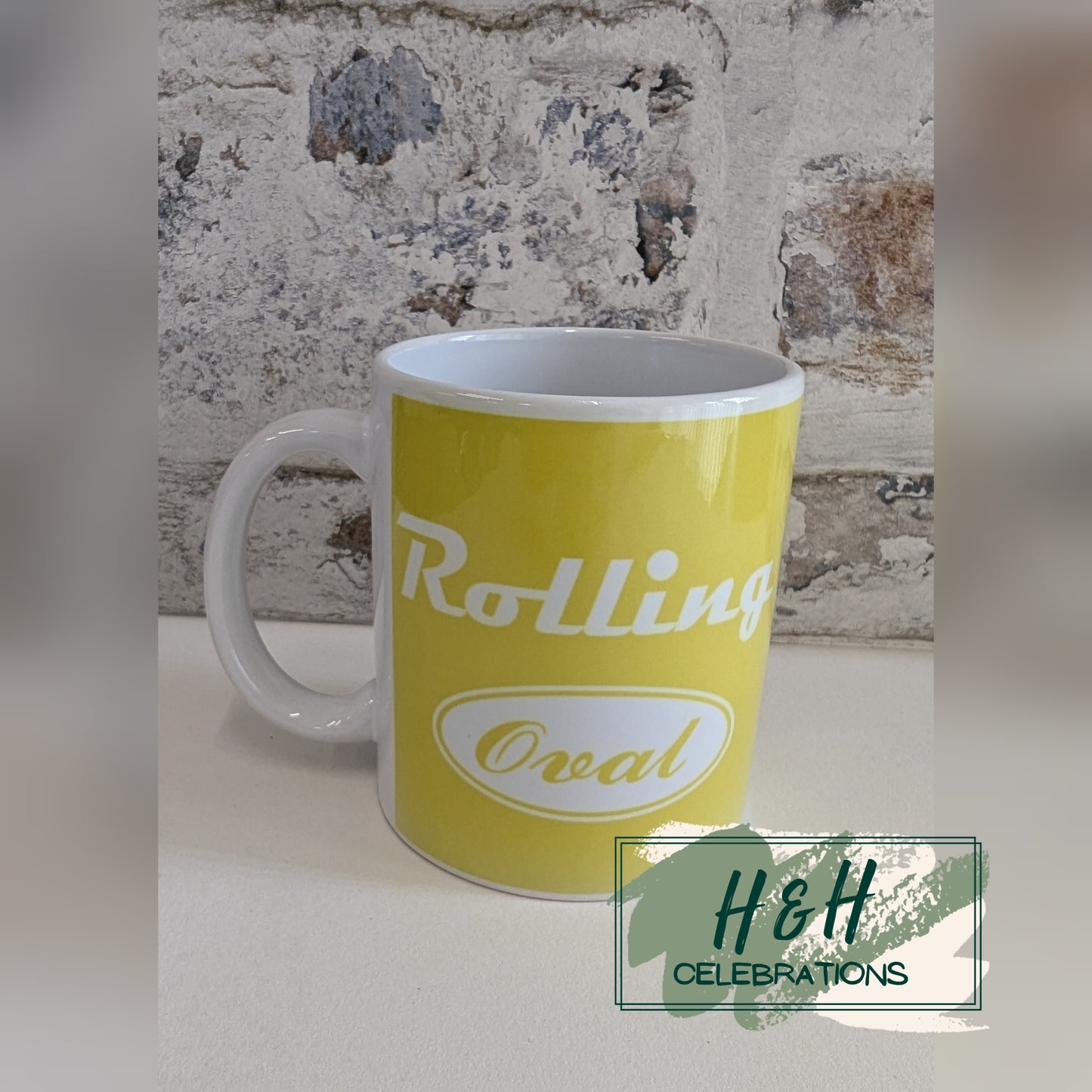 Rolling Oval Ceramic Mug