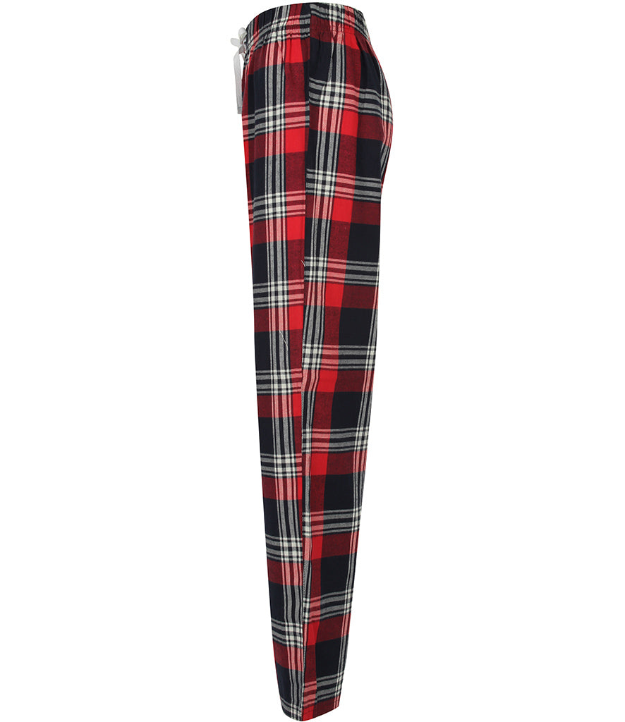 Tartan Christmas Lounge Pants Navy And Red - Womens