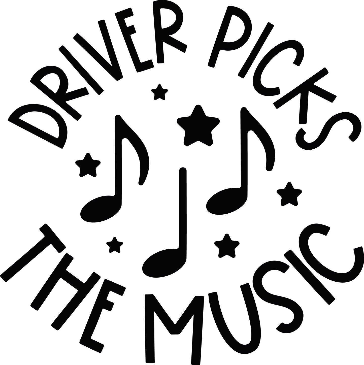 Driver Picks The Music Decal Sticker