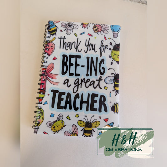Thank You For Bee-ing a Great Teacher A5 Lined Notepad