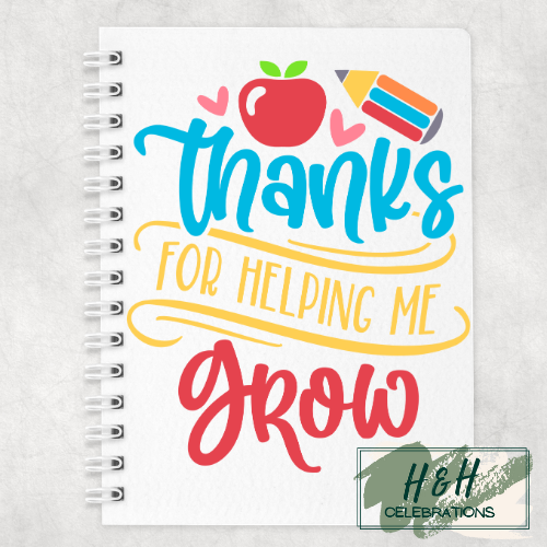 Thanks For Helping Me Grow A5 Lined Notepad