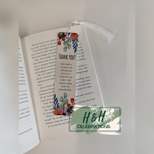Thank You! You Have A Talent Bookmark