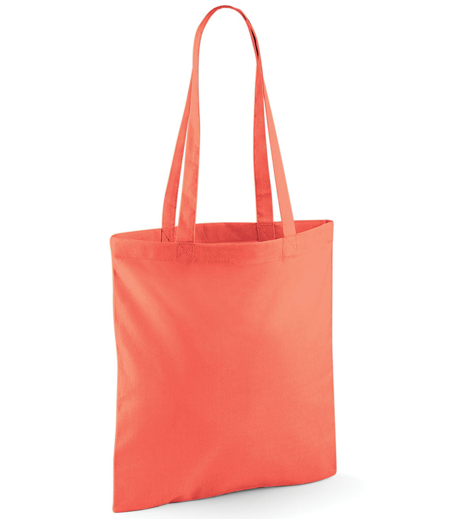 Rolling Oval Long Handle Cotton Tote Bag