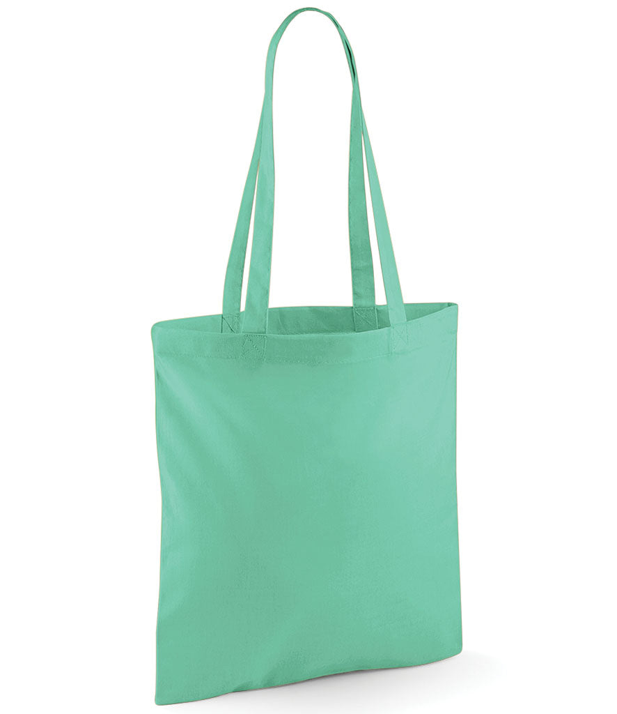 Rolling Oval Long Handle Cotton Tote Bag