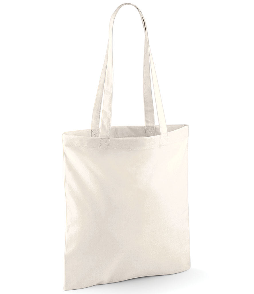 Rolling Oval Long Handle Cotton Tote Bag