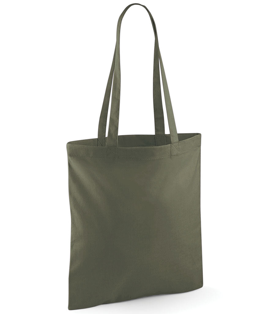 Rolling Oval Long Handle Cotton Tote Bag