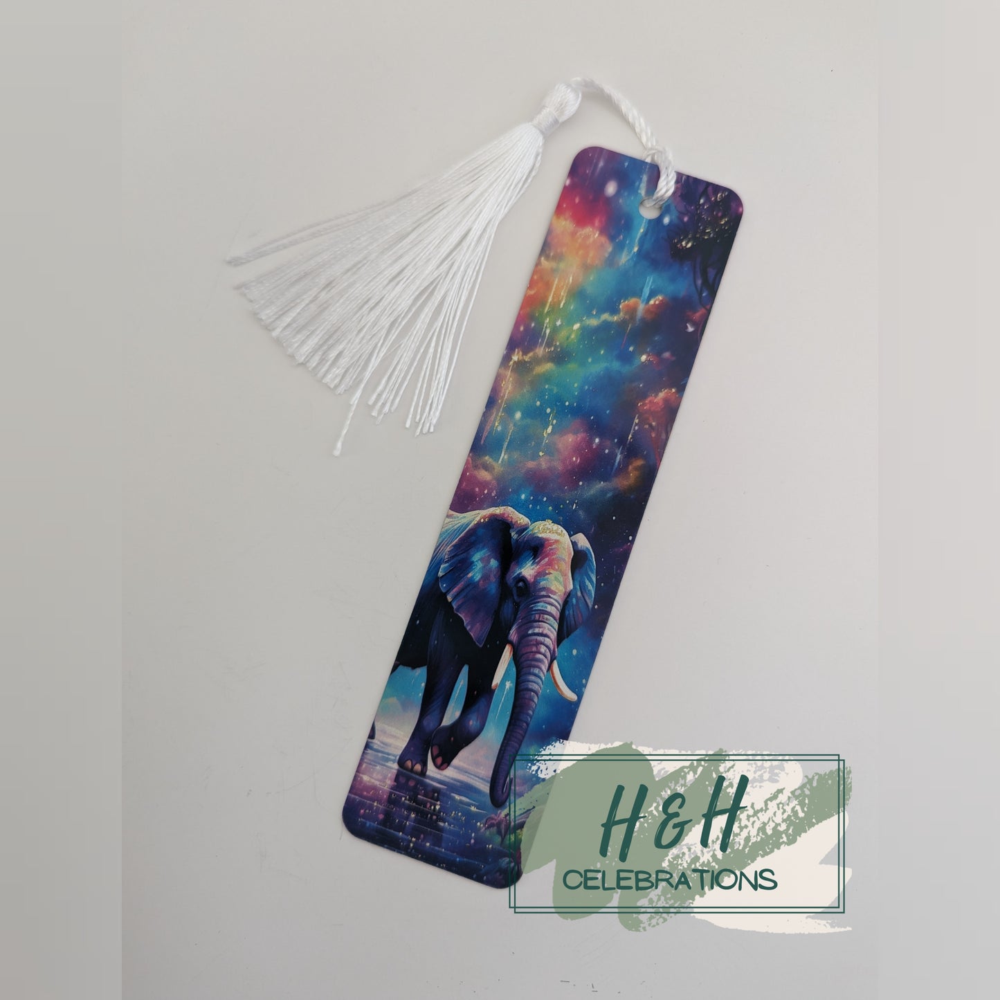 Watercolour Elephant Bookmark