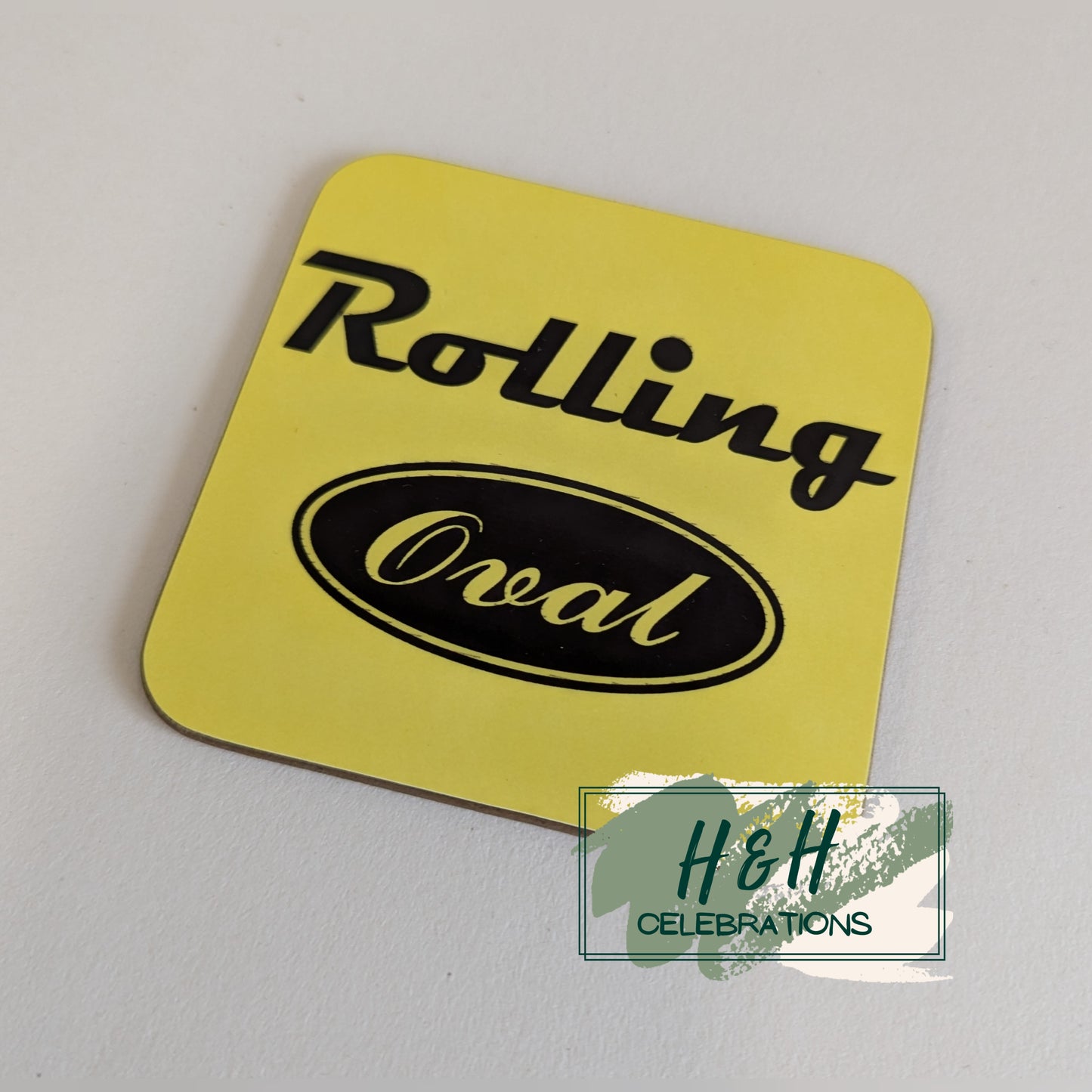 Rolling Oval Mdf Coaster