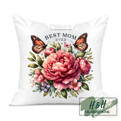 Best Mom Ever Floral Cushion