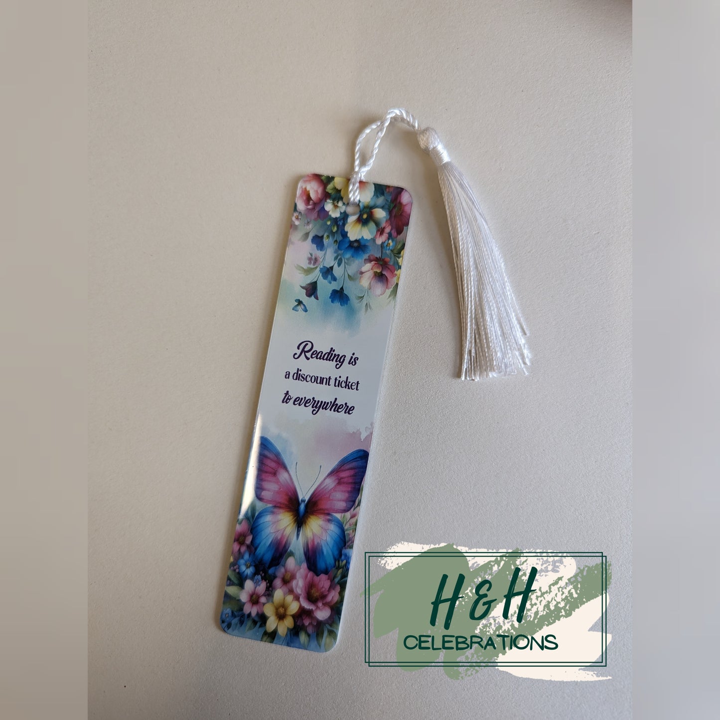Blue Butterfly Reading Is A Discount Ticket Bookmark